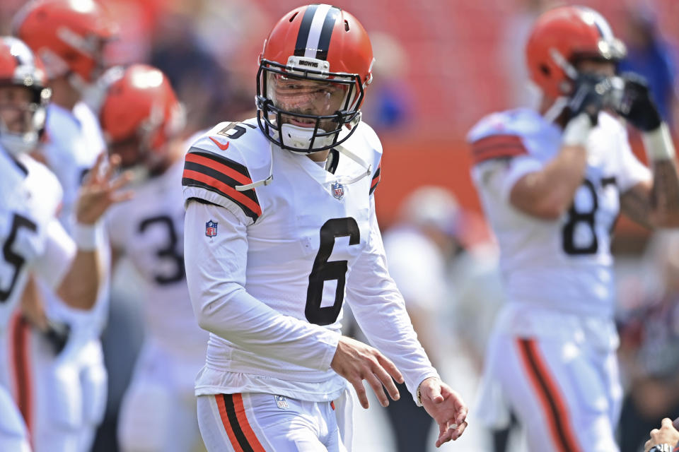 Cleveland Browns quarterback Baker Mayfield looks to build on last season's success. (AP Photo/David Dermer)