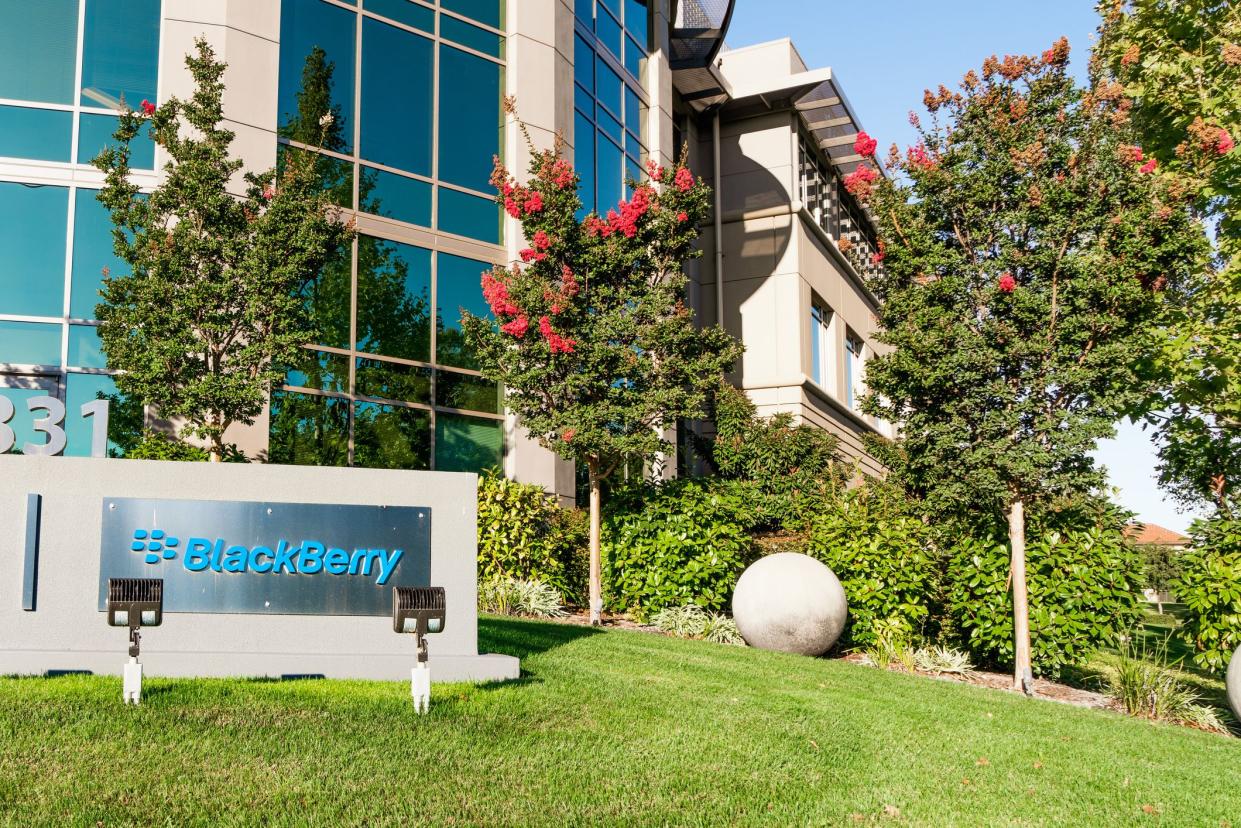 Sep 14, 2019 Mountain View / CA / USA - Blackberry headquarters in Silicon Valley; BlackBerry Ltd (former developer of the BlackBerry brand of smartphones) specializes in enterprise software and IOT