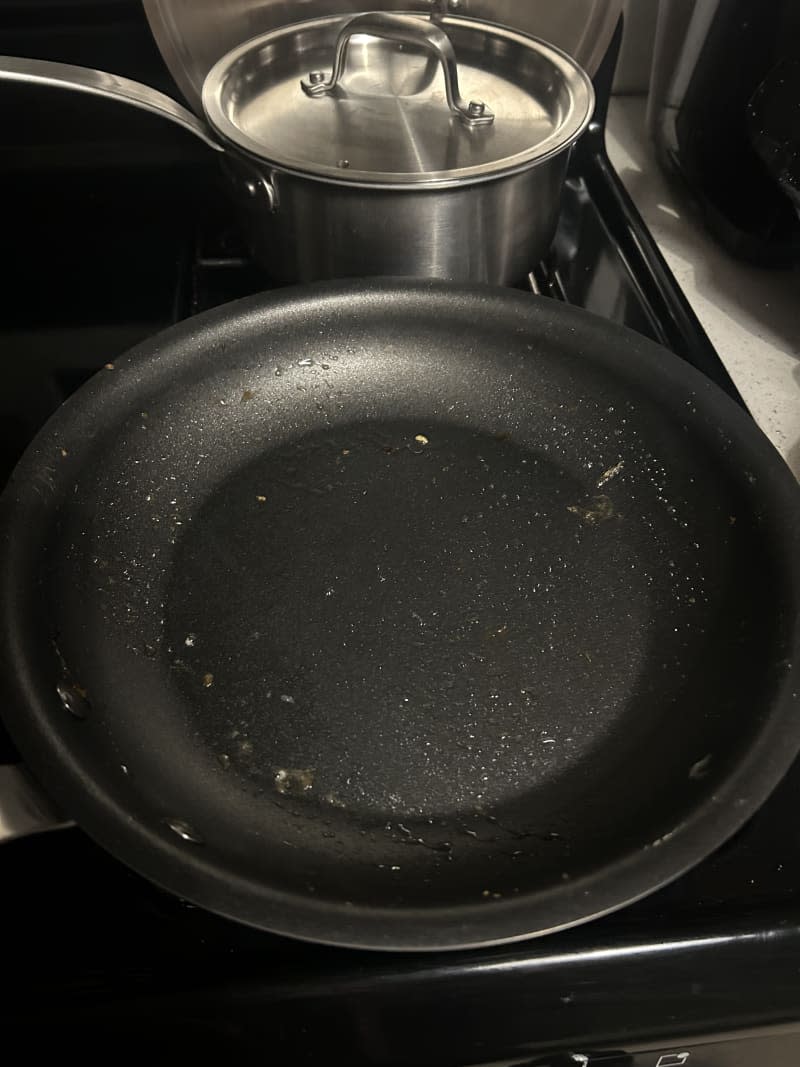 <span>The Quince fry pan after frying an egg. Credit: Morgan Pryor</span> <span class="copyright">Credit: Morgan Pryor</span>