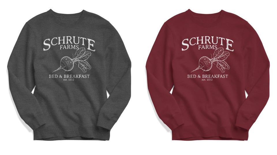 Best gifts for teen boys: Schrute Farms sweatshirt