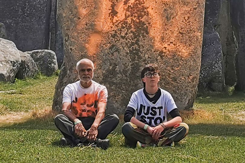 Just Stop Oil protesters at Stonehenge