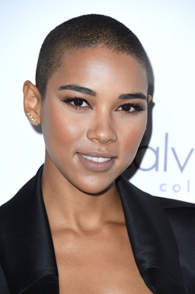 <p>The young actress shaved her head for her role as Storm in <em>X-Men: Apocalypse</em>. (Photo: Getty Images) </p>