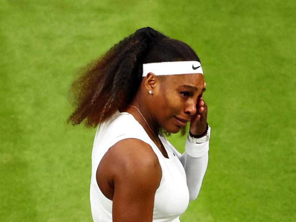 Serena Williams durante su partido de primera ronda contra Aliaksandra Sasnovich (Getty)