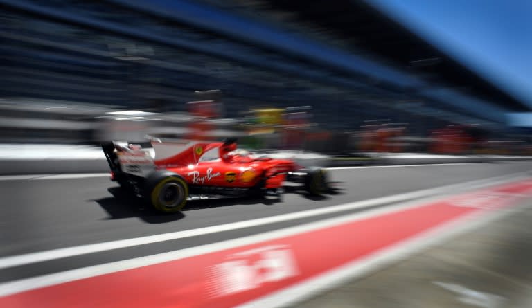 Ferrari's Sebastian Vettel during the practice sessions ahead of the Russian Grand Prix in Sochi