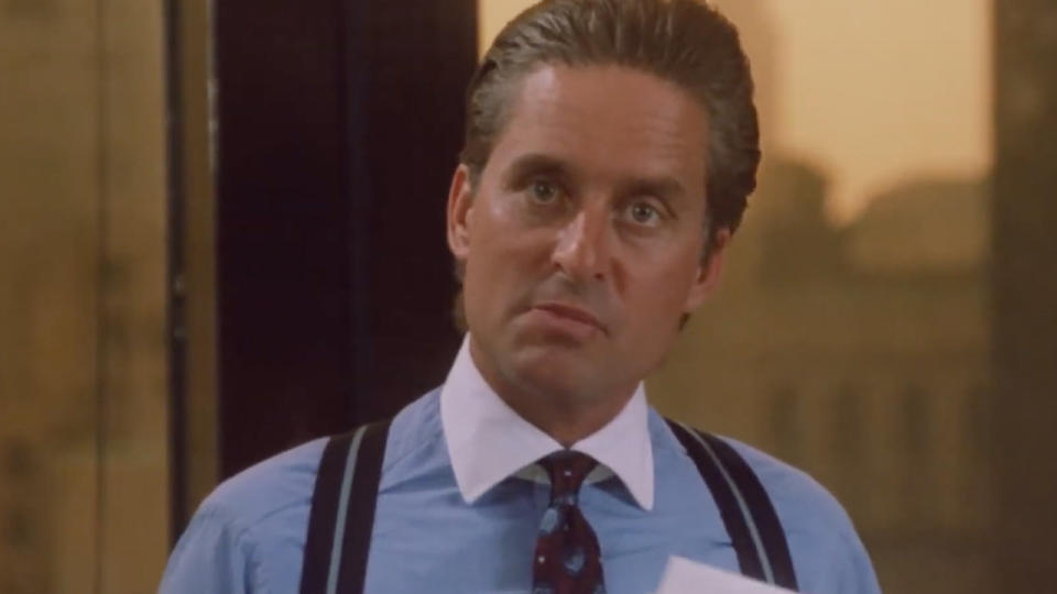 Michael Douglas as Gordon Gekko in Wall Street