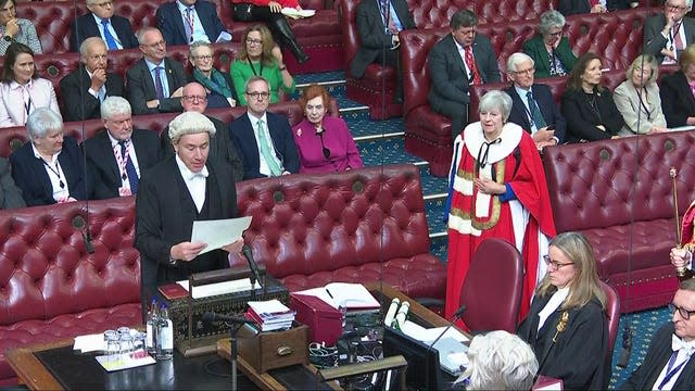 Theresa May takes seat in House of Lords