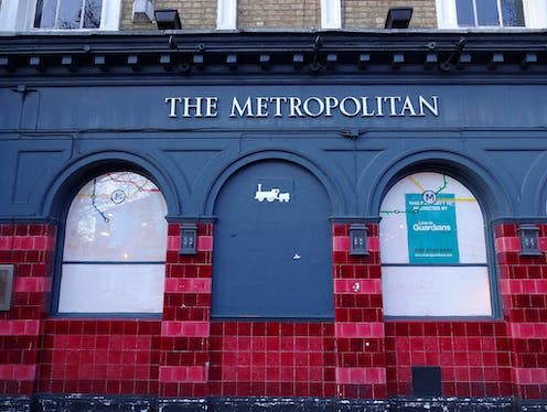 <span class="caption">A London pub protected by live-in guardians.</span> <span class="attribution"><a class="link " href="https://www.flickr.com/photos/kake_pugh/40062664661/" rel="nofollow noopener" target="_blank" data-ylk="slk:Kake/Flickr;elm:context_link;itc:0;sec:content-canvas">Kake/Flickr</a>, <a class="link " href="http://creativecommons.org/licenses/by-sa/4.0/" rel="nofollow noopener" target="_blank" data-ylk="slk:CC BY-SA;elm:context_link;itc:0;sec:content-canvas">CC BY-SA</a></span>