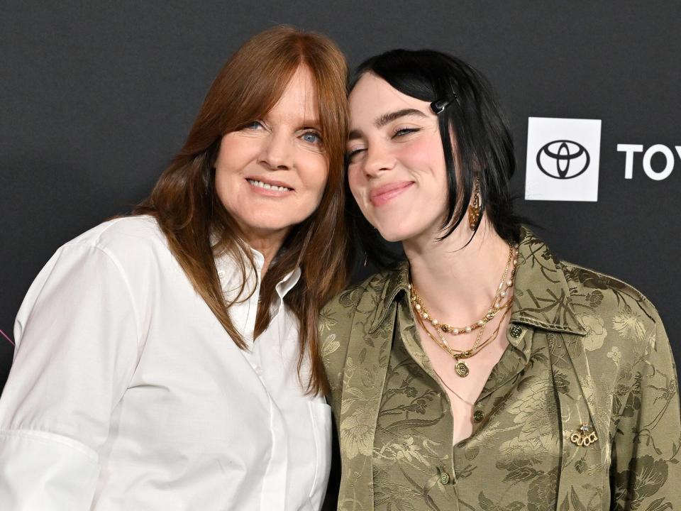 Maggie Baird and Billie Eilish attend the Environmental Media Association Awards Gala on October 08, 2022 in Los Angeles, California