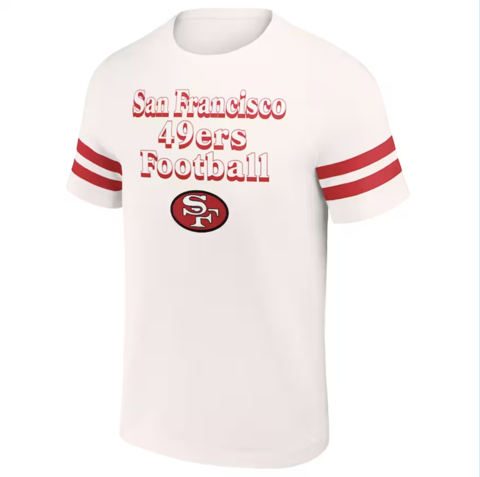 <p><a href="https://go.redirectingat.com?id=74968X1596630&url=https%3A%2F%2Fwww.nflshop.com%2Fsan-francisco-49ers%2Fmens-san-francisco-49ers-nfl-x-darius-rucker-collection-by-fanatics-cream-vintage-t-shirt%2Ft-25156085%2Bp-351199889221470%2Bz-9-3249264759&sref=https%3A%2F%2Fwww.countryliving.com%2Fshopping%2Fg46597193%2Fsuper-bowl-party-gear-outfits-accessories%2F" rel="nofollow noopener" target="_blank" data-ylk="slk:Shop Now;elm:context_link;itc:0;sec:content-canvas" class="link ">Shop Now</a></p><p>San Francisco 49ers NFL Shirt </p><p>nflshop.com</p><p>$34.99</p><span class="copyright">NFL Shop</span>