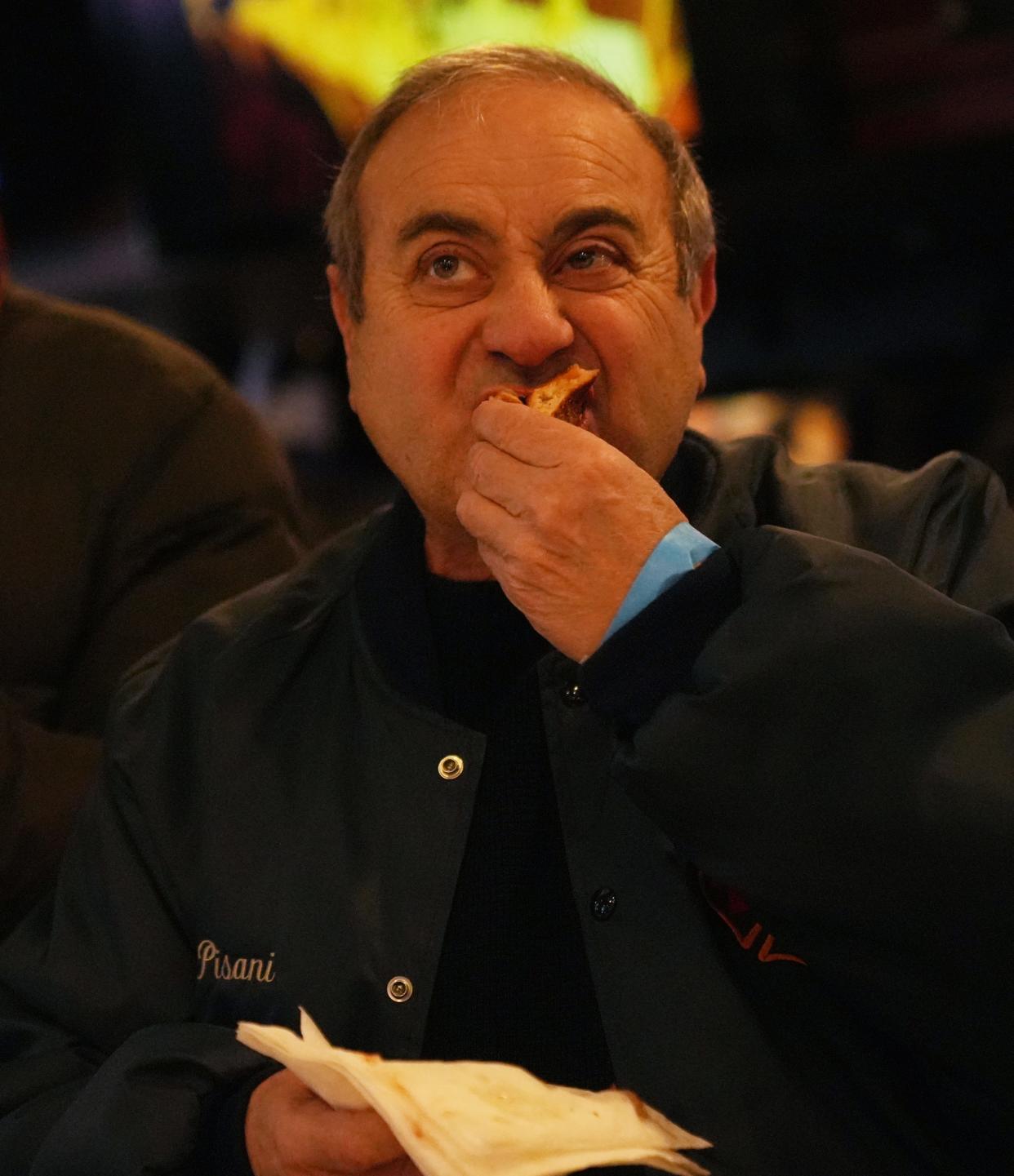 Robert Pisani of Union samples the many assortments of pizza by pizza makers from all over New Jersey. Hi family owned a pizzeria for over 60 years. The Pizza Bowl was held at Redd’s in Carlstadt where Jersey Pizza Joints held their annual pizza tasting contest to award the winner of the best pizza in New Jersey on February 4, 2023. 