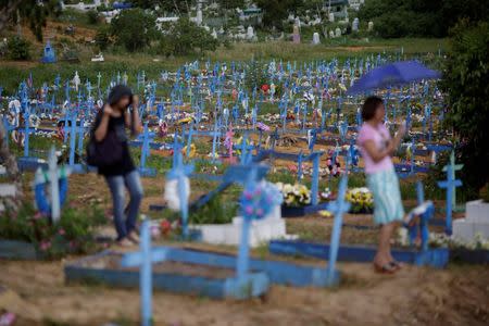 A general view of the cemetery of Taruma during a funeral of one of the inmates who died after a prison riot, in Manaus, Brazil, January 4, 2017. REUTERS/Ueslei Marcelino