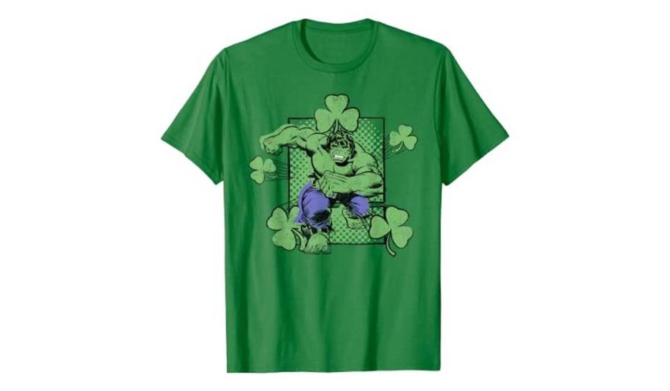 Avoid getting pinched thanks to the greenest Marvel superhero on this shirt. Amazon