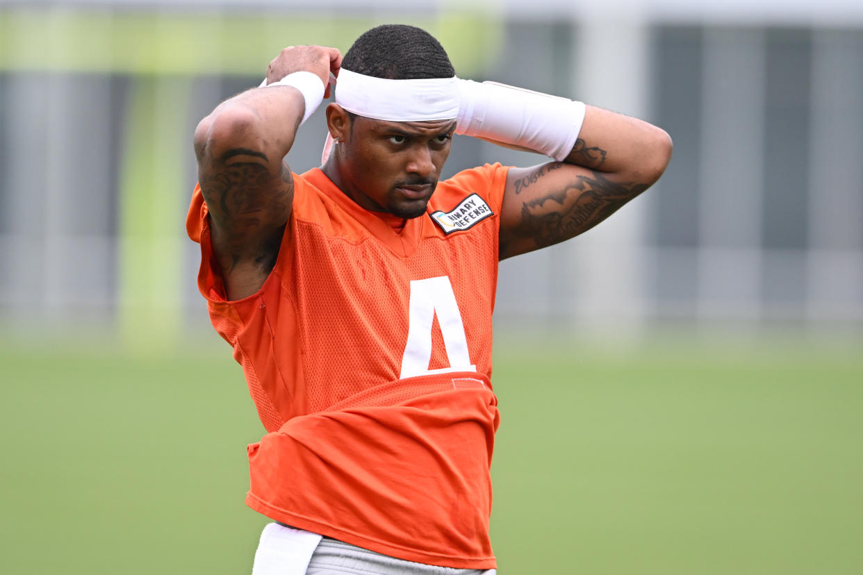 Deshaun Watson of the Cleveland Browns hasn't played yet this preseason. (Photo by Nick Cammett/Getty Images)