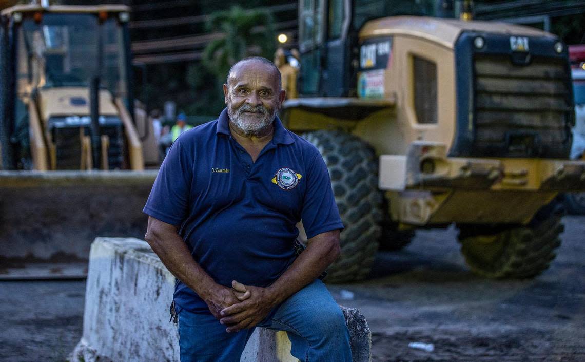 Rescuer Jose Guzman, 65, talks about his experiences during Hurricanes Maria and Fiona as a member of Utuado’s emergency management team in Puerto Rico, on Friday, Sept. 23, 2022.