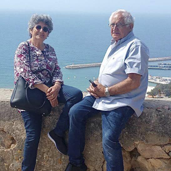 This handout photo provided by Anat Moshe Shoshany/Elinor Shahar Personal Management shows David Moshe, and his wife Adina Moshe in an unknown location. (Anat Moshe Shoshany/Elinor Shahar Personal Management via AP)