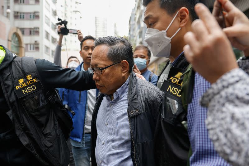 Former Vice-Chairman of the Hong Kong Alliance in Support of Patriotic Democratic Movements of China, Albert Ho arrested by police in Hong Kong