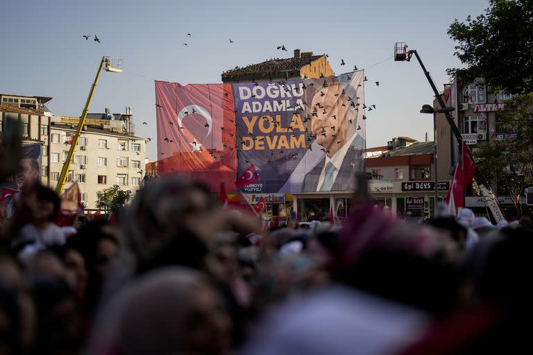 Simpatizantes de Erdogan durante un acto en Estambul