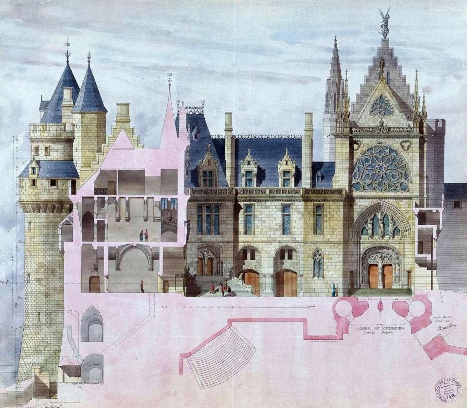 Au début du XIXᵉ siècle, le romantisme trouve le charme des ruines et le souvenir de la splendeur gothique au château de Pierrefonds, restauré en 1857 par Eugène Viollet-le-Duc. <a href="https://histoire-image.org/etudes/viollet-duc-restauration-monumentale" rel="nofollow noopener" target="_blank" data-ylk="slk:Histoire par l’image;elm:context_link;itc:0;sec:content-canvas" class="link ">Histoire par l’image</a>