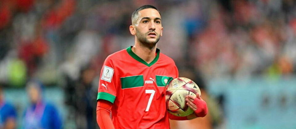 Hakim Ziyech a contribué à la prouesse du Maroc au Mondial 2022.  - Credit:MUSTAFA YALCIN / ANADOLU AGENCY / Anadolu Agency via AFP