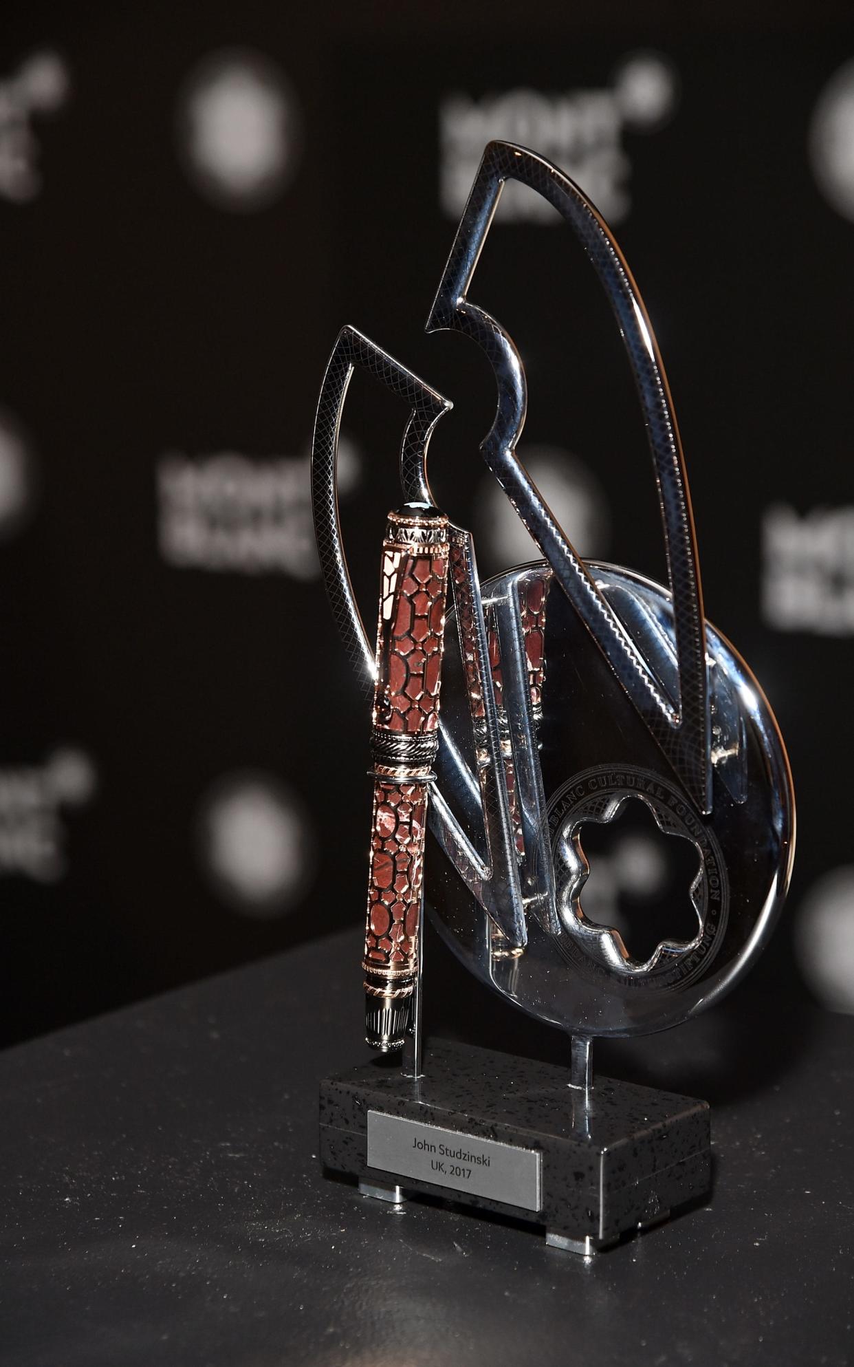 The 2017 limited-edition Montblanc Patron of Art pen, awarded to all of this year's winners of the Montblanc de la Culture Arts Patronage Award - 2017 David M. Benett