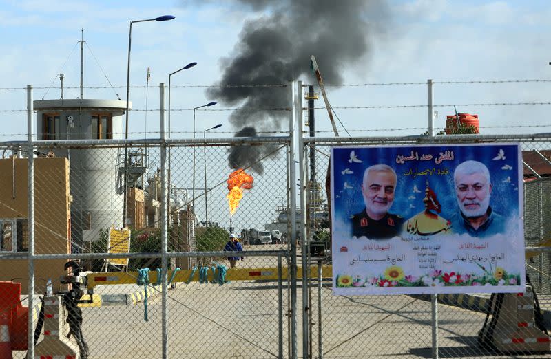 General view of West Qurna-1 oil field, which is operated by ExxonMobil, in Basra