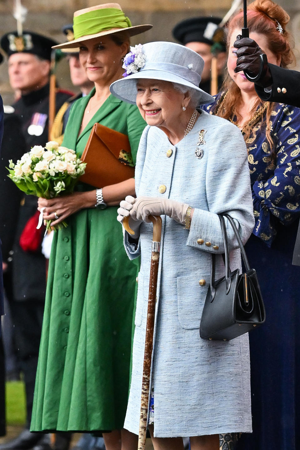 The Queen was joined by Prince Edward and Sophie, Countess of Wessex for the ceremony in Edinburgh. (Getty Images)