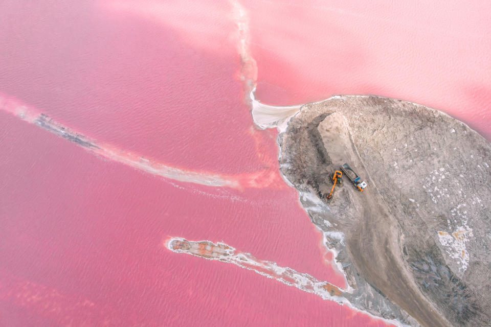 Le Lac Rose de Torrevieja, en Espagne (Crédit : Getty Images)