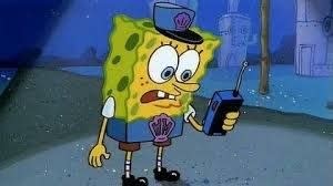 SpongeBob as hall monitor