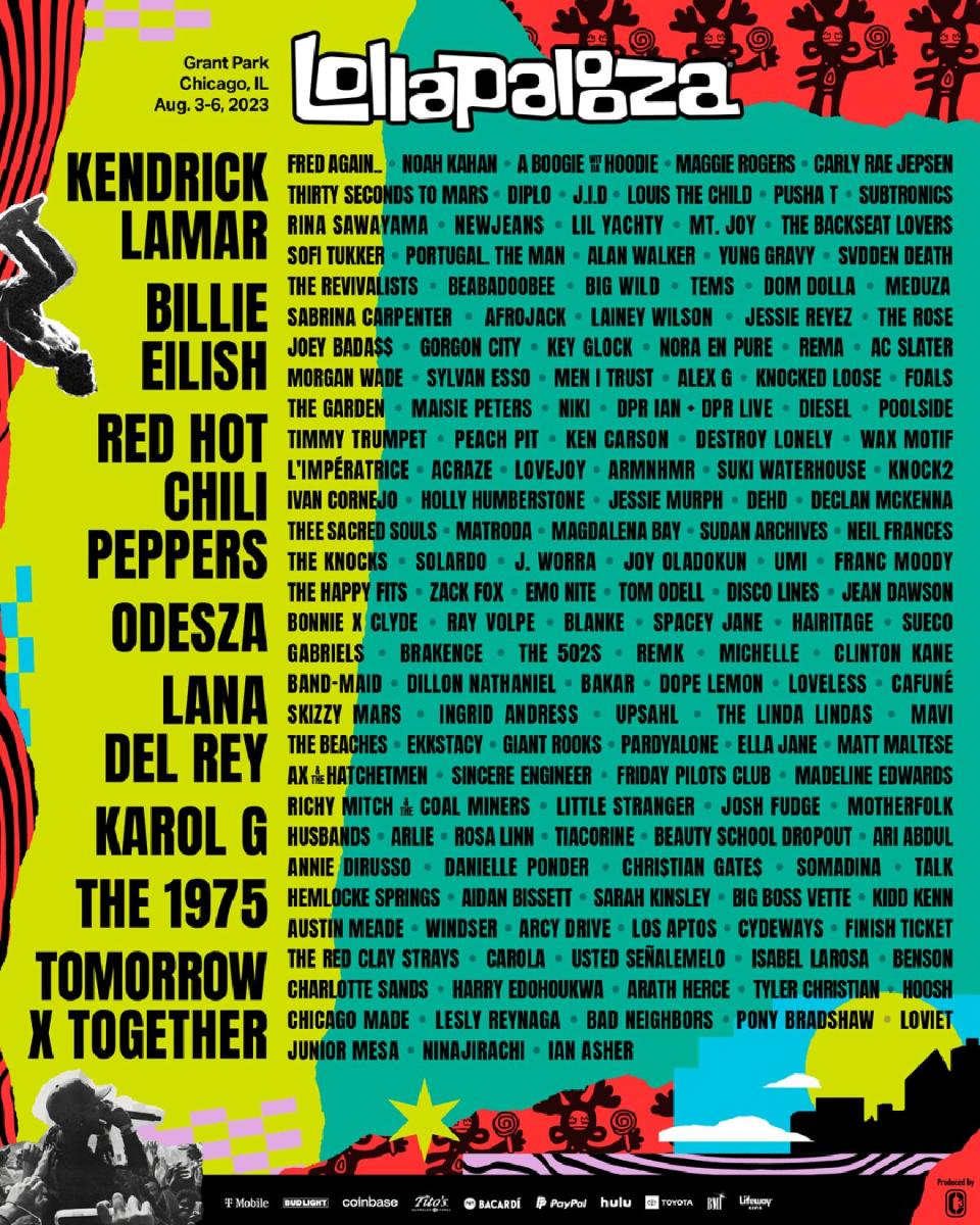 Lollapalooza lineup 2023