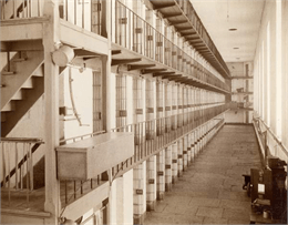 Interior cell blocks at Waupun prison in 1893. (Photo courtesy of the Wisconsin Historical Society)