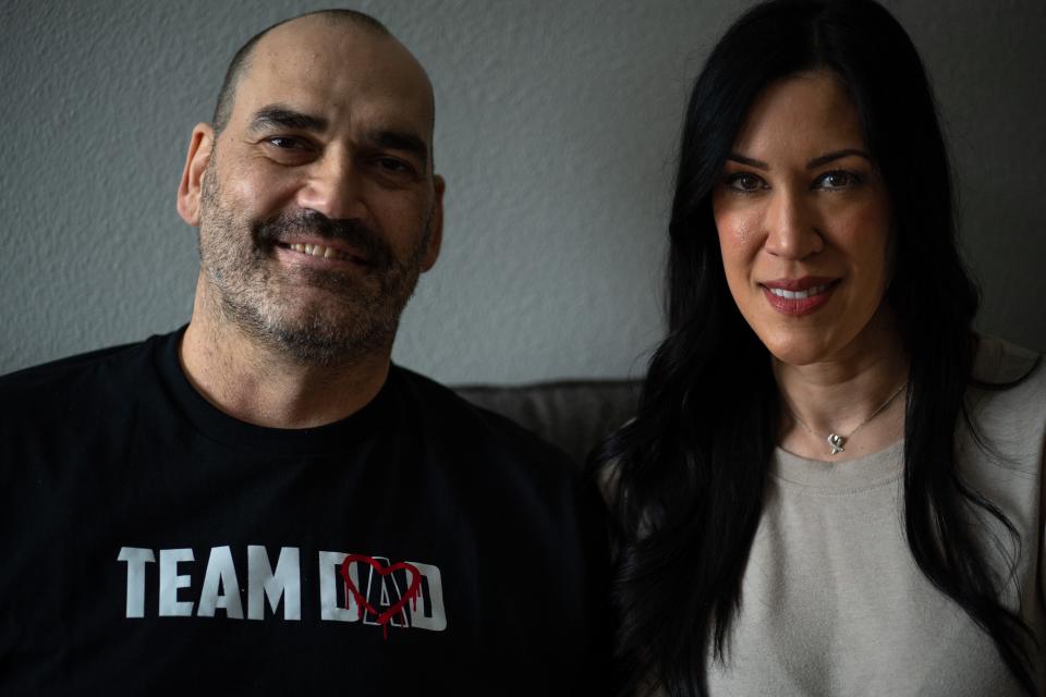 Scot and Dawn Pollard in their temporary apartment near Vanderbilt University Medical Center in Nashville, Tenn., Wednesday, March 6, 2024. Scot, an 11-year National Basketball Association veteran, received a heart transplant at the hospital in February.