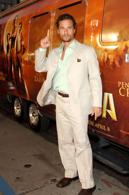 Matthew McConaughey at the Hollywood premiere of Paramount Pictures' Sahara