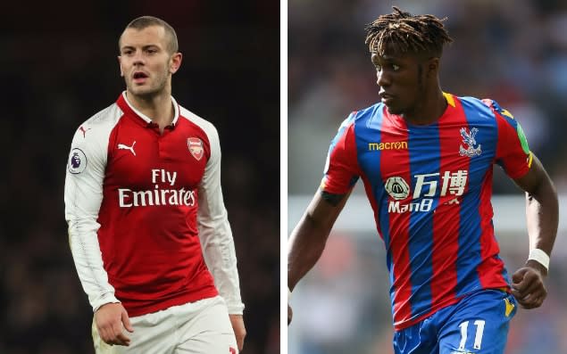Jack Wilshere and Wilfried Zaha should be involved on Saturday - getty images