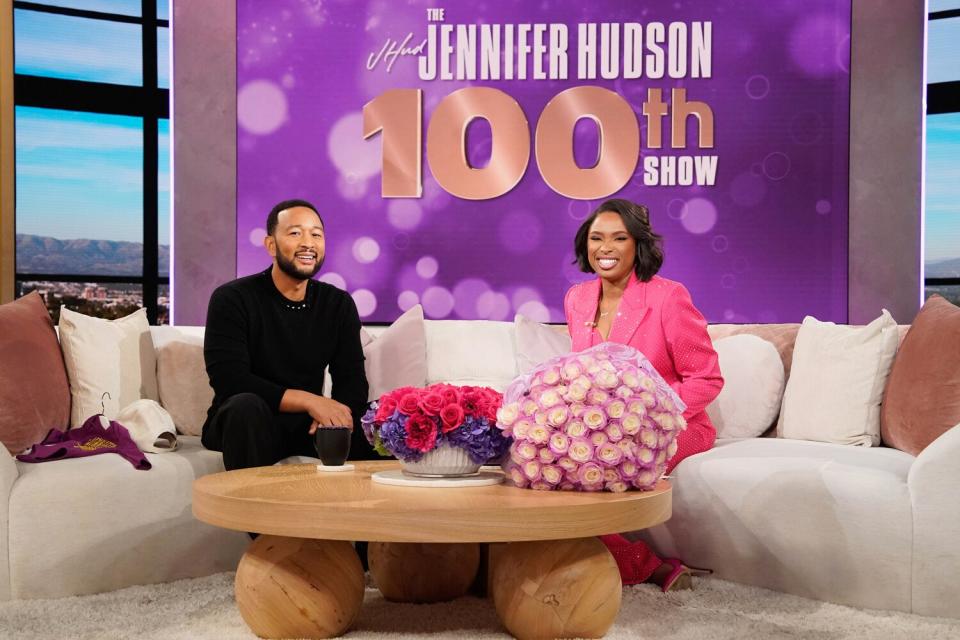 Jennifer Hudson and John Legend Duet ‘Bridge Over Troubled Water’ to Celebrate 100 Episodes of Her Talk Show