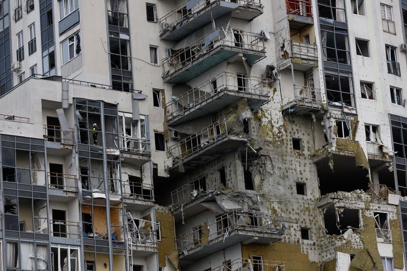 Aftermath of a Rusasian air strike in Kharkiv