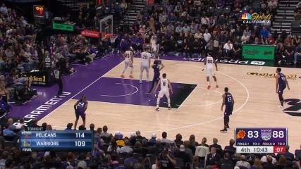De'Aaron Fox nails it from behind the arc