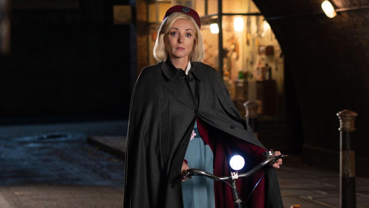 Helen George as Trixie Aylward in Call the Midwife  
