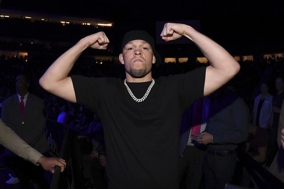 LAS VEGAS, NEVADA - MARCH 02:  Nate Diaz attends the UFC 235 event at T-Mobile Arena on March 02, 2019 in Las Vegas, Nevada. (Photo by Jeff Bottari/Zuffa LLC/Zuffa LLC via Getty Images)