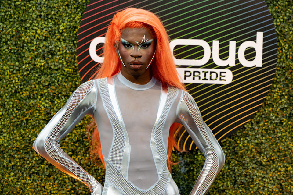 Singer Luxx Noir London, contestant on RuPaul Drag Race season 15, attends Outloud at WeHo Pride 2023 at West Hollywood Park on June 04, 2023 in West Hollywood, California.