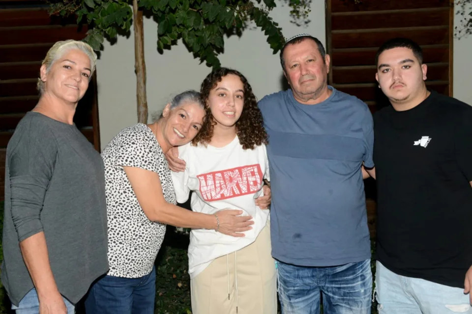 Israeli soldier Pvt. Ori Megidish, center, was rescued on Monday (AP)