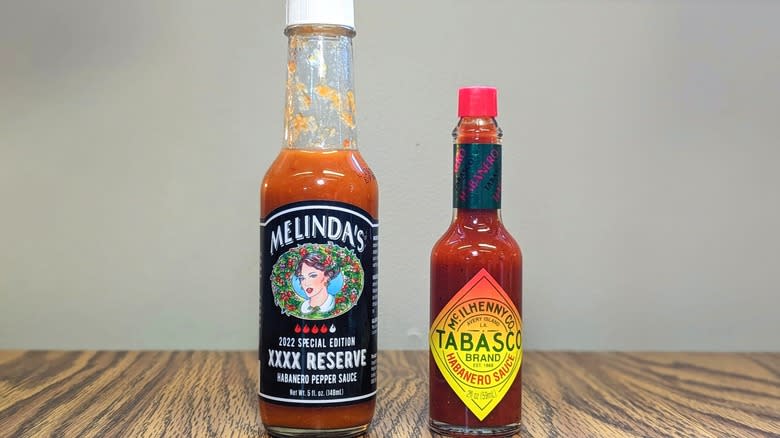 Melinda's sauce and Tabasco sauce