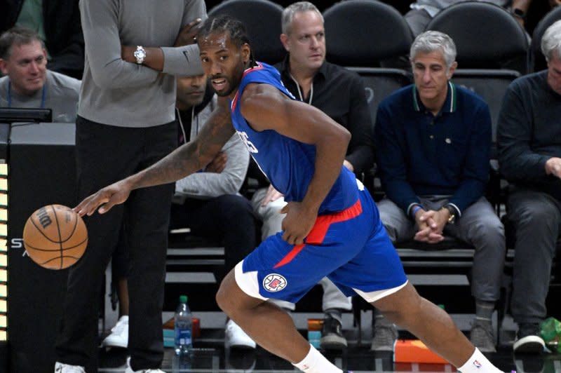 Los Angeles Clippers forward Kawhi Leonard signed a three-year contract extension on Wednesday. File Photo by Jon SooHoo/UPI