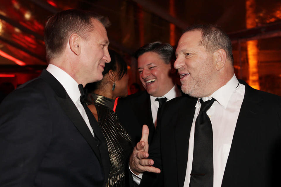 Daniel Craig and Harvey Weinstein attend the The Weinstein Company's 2013 Golden Globe Awards after party presented by Chopard, HP, Laura Mercier, Lexus, Marie Claire, and Yucaipa Films held at The Old Trader Vic's at The Beverly Hilton Hotel on January 13, 2013 in Beverly Hills, California.
