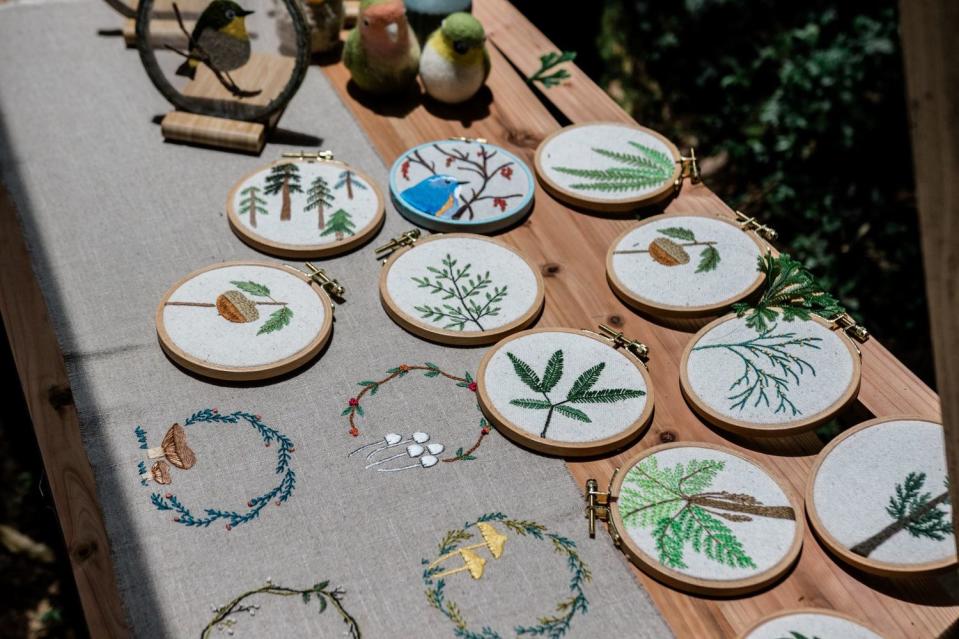 手作之森-植物刺繡   圖：新竹林區管理處／提供