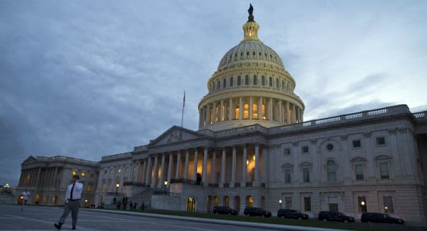 Budget Battle (A view of the U.S. Capitol building on Tuesday, Oct. 15, 2013 in Washington. The partial government shutdown is i