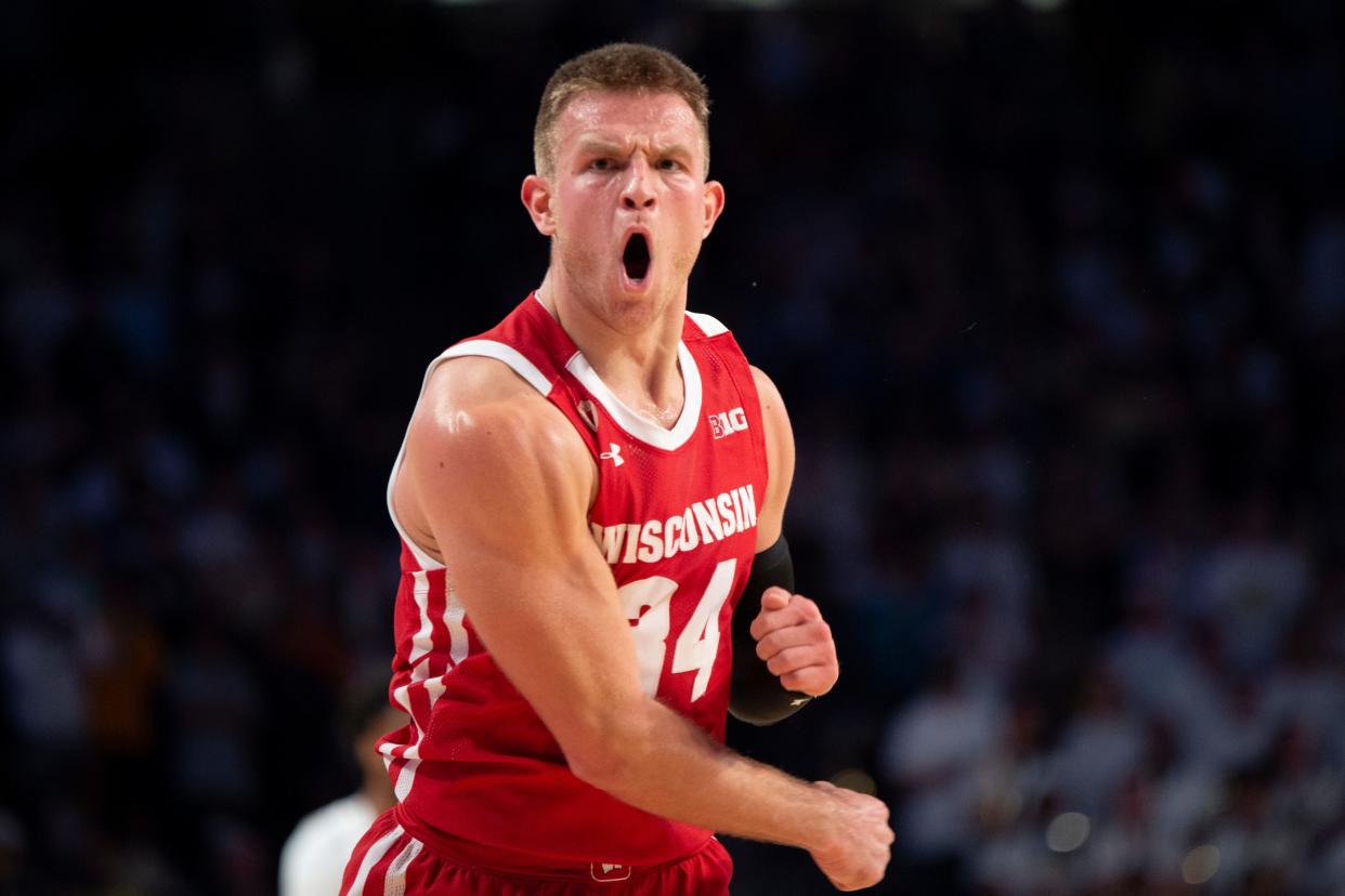 Wisconsin guard Brad Davison scored 27 points against Georgia Tech on Wednesday during the Big Ten/ACC Challenge.