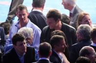 May 2, 2015; Las Vegas, NV, USA; New England Patriots quarterback Tom Brady attends the world welterweight championship bout between Floyd Mayweather (not pictured) and Manny Pacquiao (not pictured) at MGM Grand Garden Arena. Mandatory Credit: Joe Camporeale-USA TODAY Sports