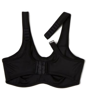 <strong>Size: </strong>Up to 42DDD<strong><br />Amazon Reviews</strong>: 2,059<br /><strong>Average Rating</strong>: 4.3 out of 5 stars<br /><br />Wacoal designs comfortable, size-inclusive lingerie...including sports bras. <a href="https://www.amazon.com/Wacoal-Womens-Underwire-Sport-Black/dp/B00SJ5LANE/ref=sr_1_4?s=apparel&amp;ie=UTF8&amp;qid=1515427557&amp;sr=1-4&amp;nodeID=1044990&amp;psd=1&amp;refinements=p_n_shoe_width_browse-vebin%3A492379011&amp;th=1&amp;psc=1" target="_blank">Wacoal's underwire sport bra</a> is <a href="https://www.amazon.com/Wacoal-Womens-Underwire-Sport-Black/dp/B00SJ5LANE/ref=sr_1_4?s=apparel&amp;ie=UTF8&amp;qid=1515427557&amp;sr=1-4&amp;nodeID=1044990&amp;psd=1&amp;refinements=p_n_shoe_width_browse-vebin%3A492379011&amp;th=1&amp;psc=1" target="_blank">made for high-impact activities</a>, which means it's ideal for busty ladies who need secure support. It also includes two-ply cup fabric and adjustable shoulder straps so that you can customize the fit.&nbsp;<br /><br /><i>&ldquo;Supremely supportive and forget-it's-there comfortable at the same time. Full coverage cups AND separation, no more sports bra uni-boob.&rdquo;&nbsp;&mdash; Reviewer</i><br /><br /><i>&ldquo;The best workout bra I've ever had, as I wear a fairly large size. This makes me feel secure yet comfortable.&rdquo;&nbsp;&mdash; Reviewer</i><br /><br /><i>&ldquo;This is seriously the best thing since sliced bread. Given my size (40H) and surgical history I have great difficulty finding bras that work for me."&nbsp;&mdash; Reviewer<br /><br /></i>Get the <a href="https://www.amazon.com/Wacoal-Womens-Underwire-Sport-Black/dp/B00SJ5LANE/ref=sr_1_4?s=apparel&amp;ie=UTF8&amp;qid=1515427557&amp;sr=1-4&amp;nodeID=1044990&amp;psd=1&amp;refinements=p_n_shoe_width_browse-vebin%3A492379011&amp;th=1&amp;psc=1" target="_blank">Wacoal underwire sports bra here</a>.&nbsp;