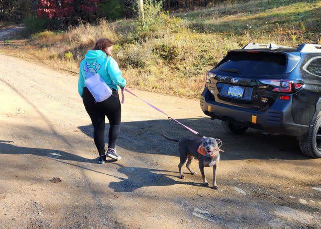 <p>Animal Resource Center</p> Ella heading off to her new home with Kaitlyn after 7 years at the Animal Resource Center in Pennsylvania