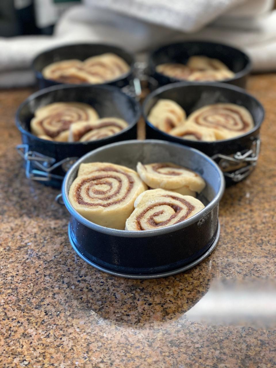 Homemade cinnamon rolls.